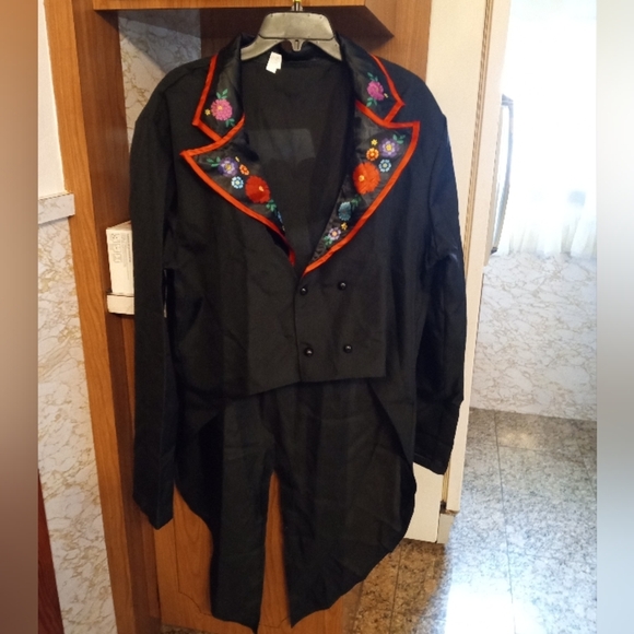 🆕 Adult Dapper Day of the Dead Jacket and Hat Plus Size - Picture 12 of 15